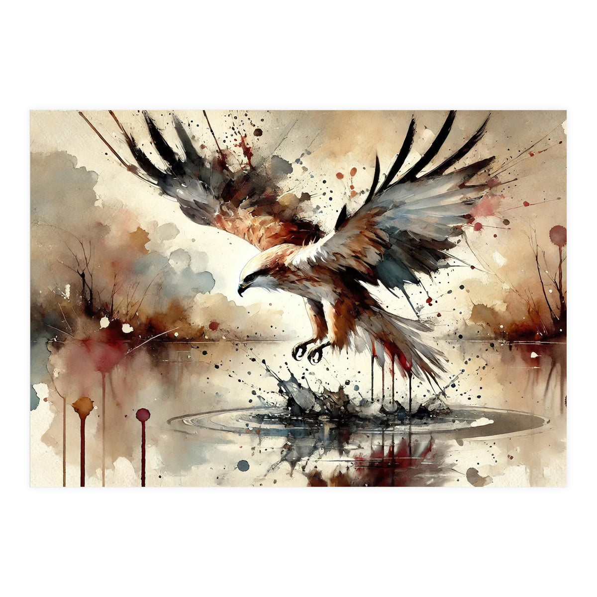 Majestic Eagle In Flight (Print Only)