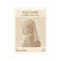 Girl With A Pearl Earring Johannes Vermeer (1665) (Print Only)