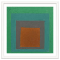 JOSEF ALBERS - HOMAGE TO THE SQUARE GREY BROWN GREEN
