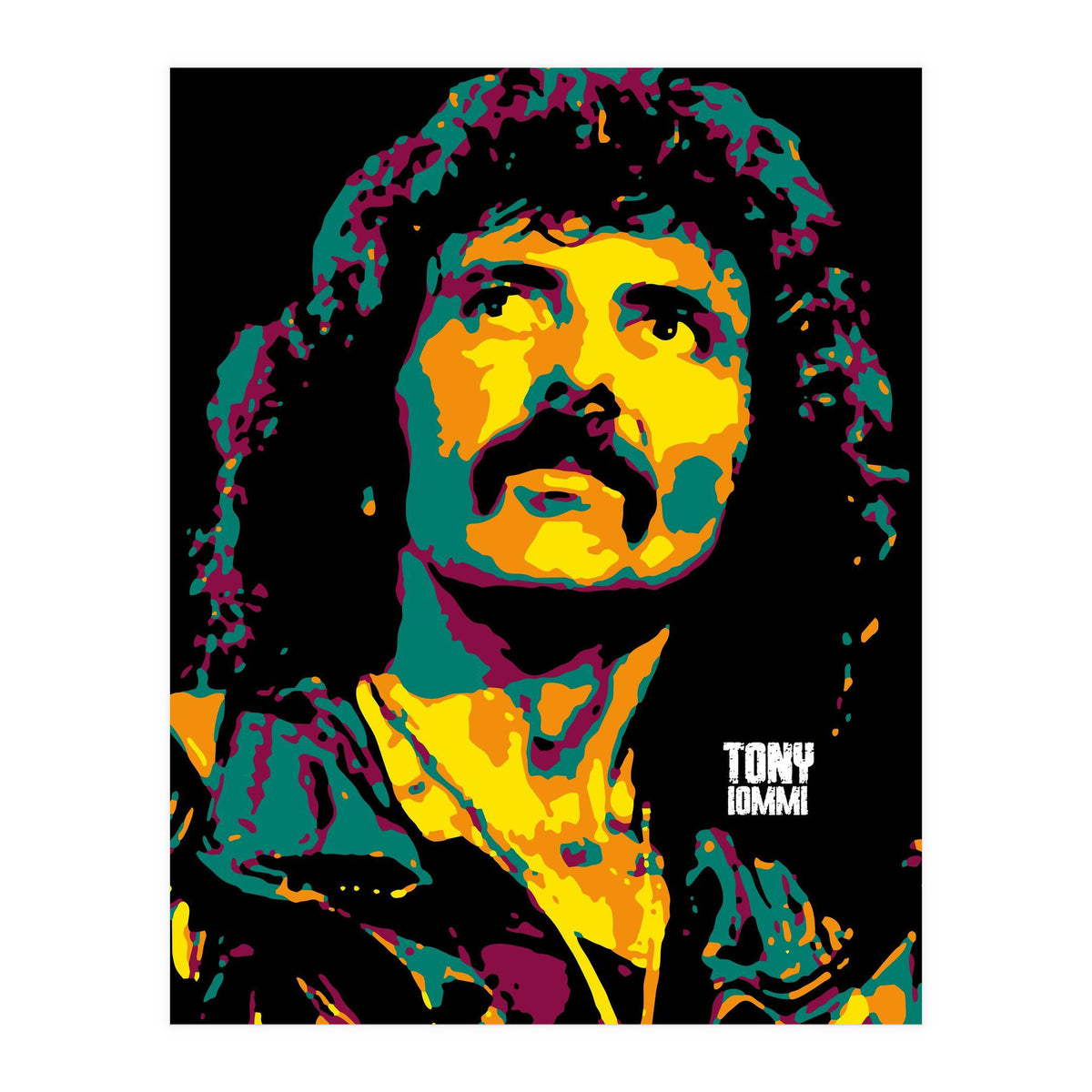 Tony Iommi Portrait Pop Art (Print Only)