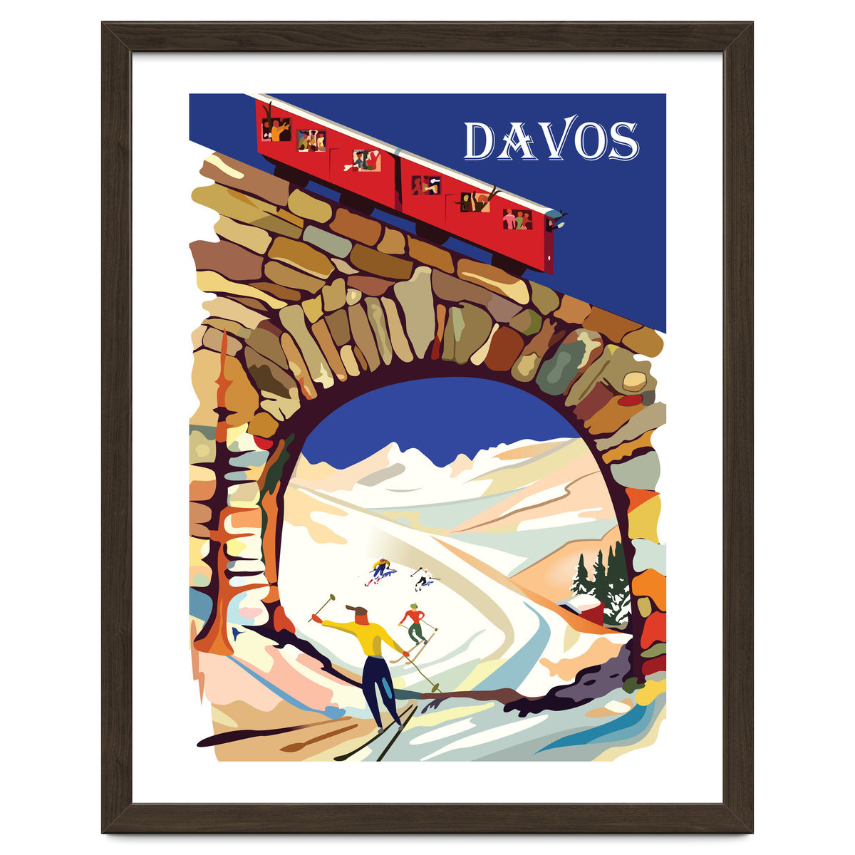 Davos Funicular on the Bridge