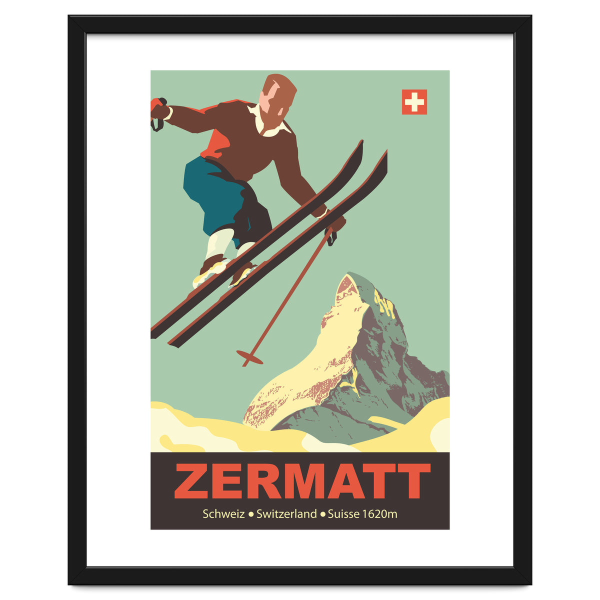 Ski Jump on Zermatt, Switzerland