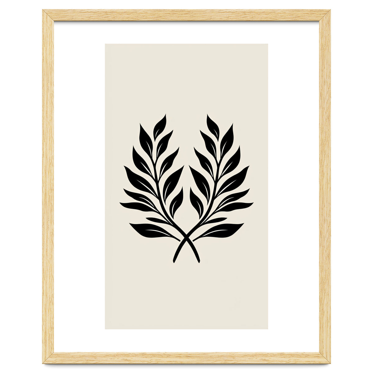 Minimalist Laurel Wreath: Botanical Line Art