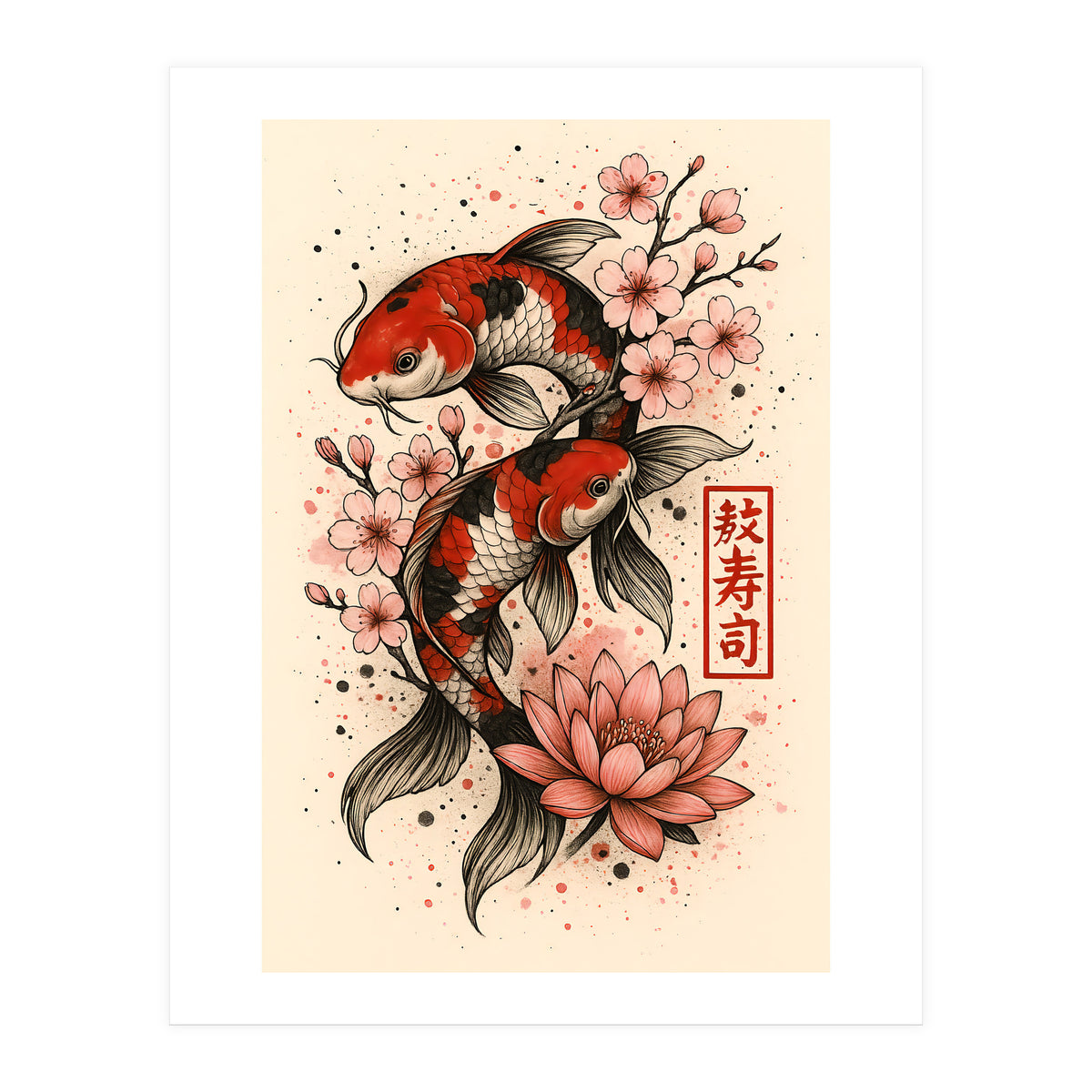 Koi fish Japanese (Print Only)