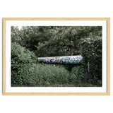 Graffiti pipe among the summer forest thumbnail