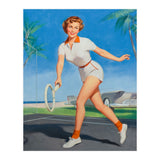Pinup Girl On The Tennis Course (Print Only) thumbnail