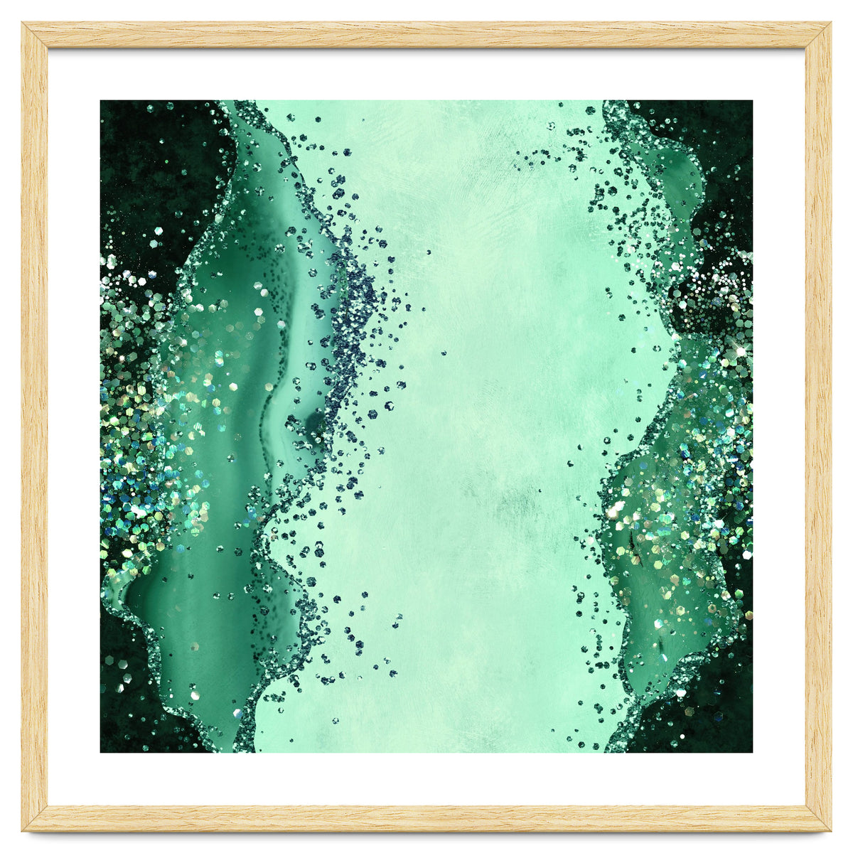 Emerald Glitter Agate Texture 01