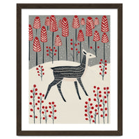 Fawn in a Winter Landscape