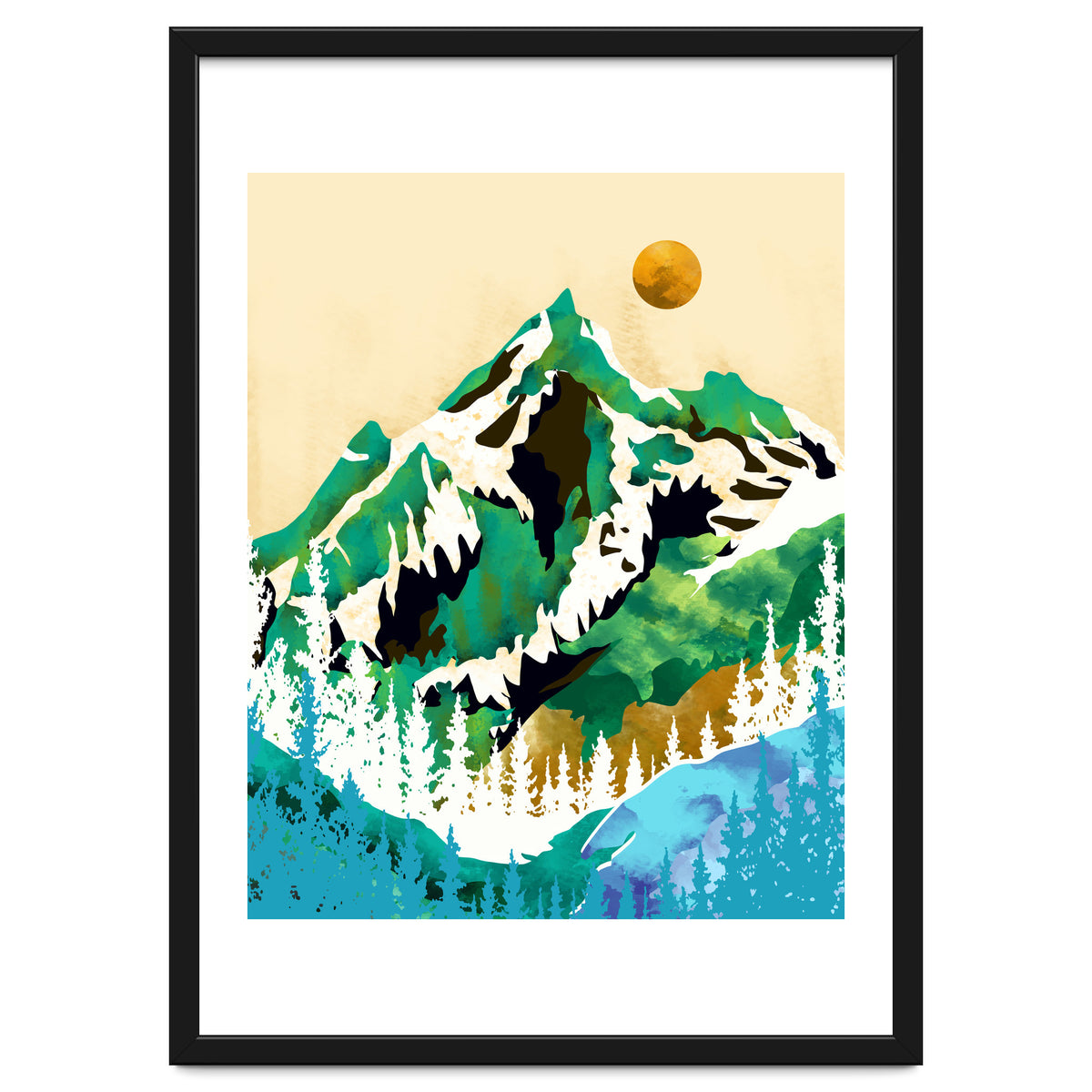 Grass Is Greener Wherever It Is Loved Positivity Nature Landscape Snow, Winter Mountains Painting Forest, Wild Travel Adventure