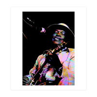 John Lee Hooker American Blues Guitarist Colorful Art (Print Only)
