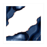 Navy & Rose Gold Agate Texture 30  (Print Only)