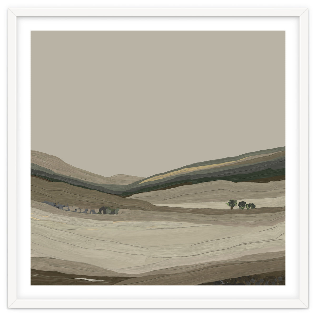 Muted Landscape oil painting