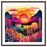 Folk Sunset Over Mountain Lake thumbnail