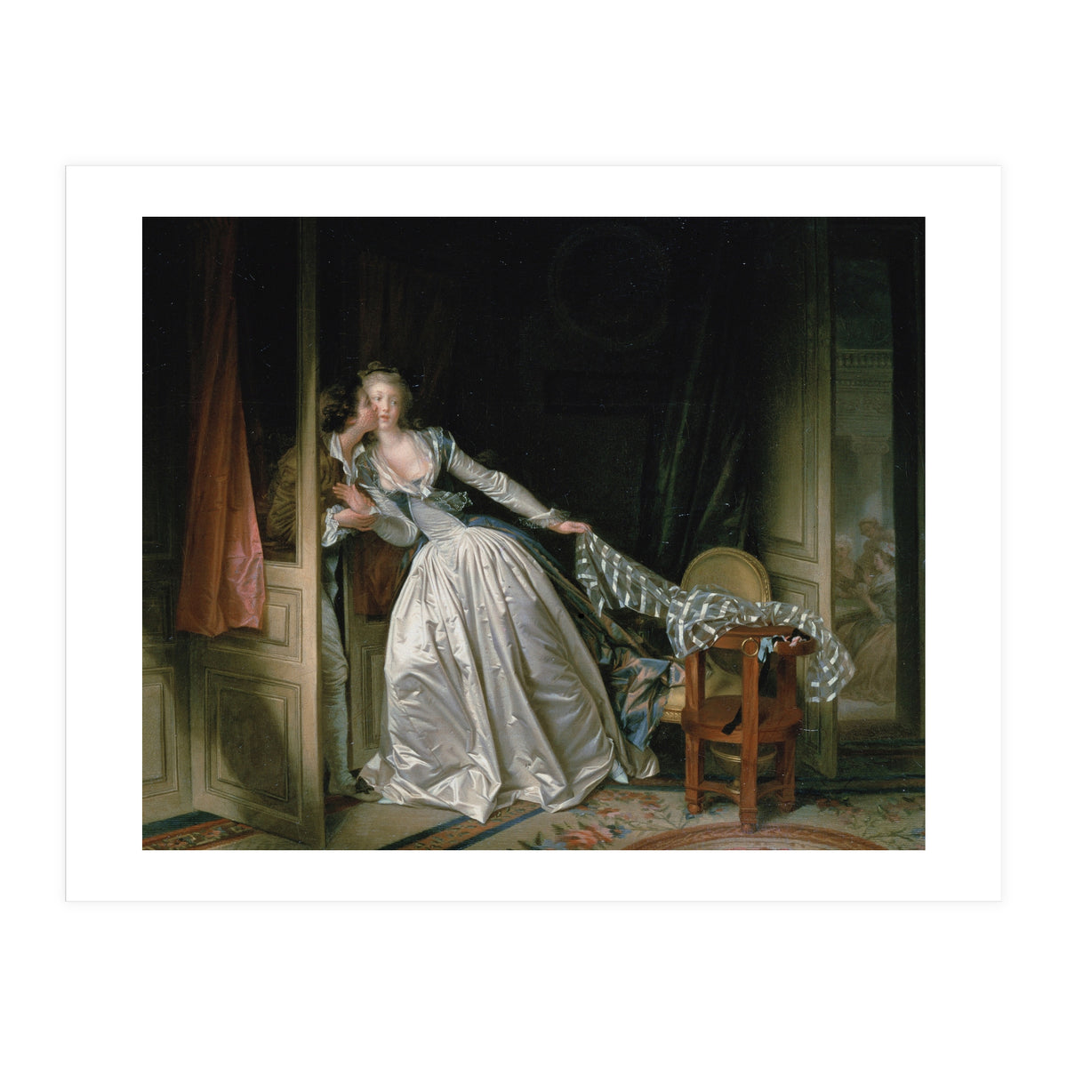 Jean-Honoré Fragonard – The Stolen Kiss | Elegant Rococo Romance & Secret Intimacy (Print Only)
