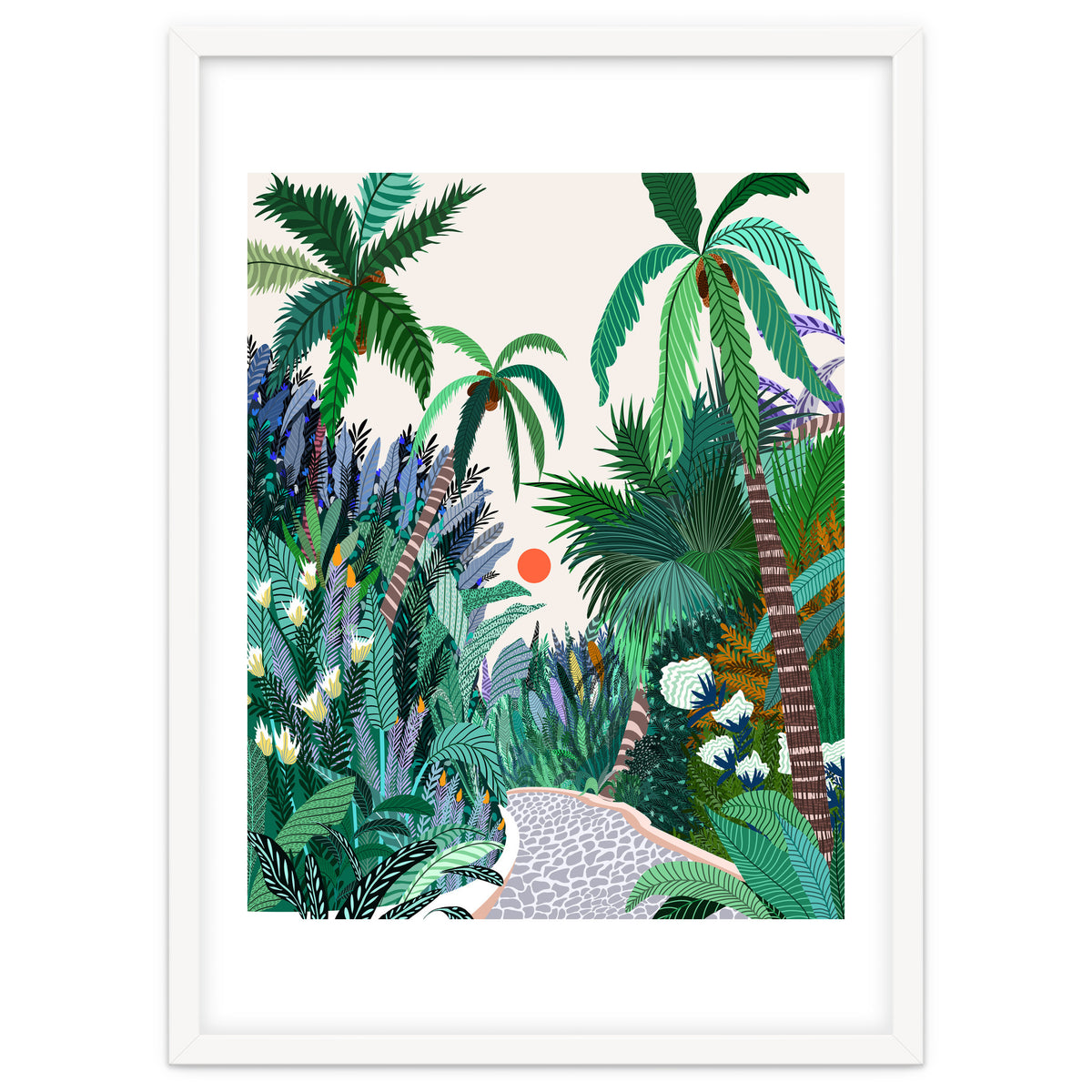 The Urban Jungle Route, Botanical Tropical Nature Plants, Forest Bohemian Eclectic Trees, Exotic Garden Palm Travel Boho