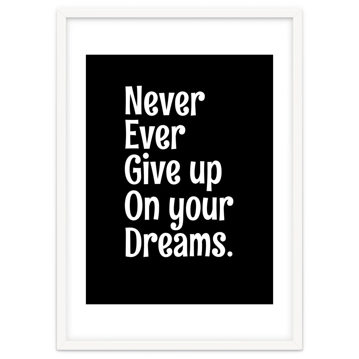 Never Ever Give On Your Dreams