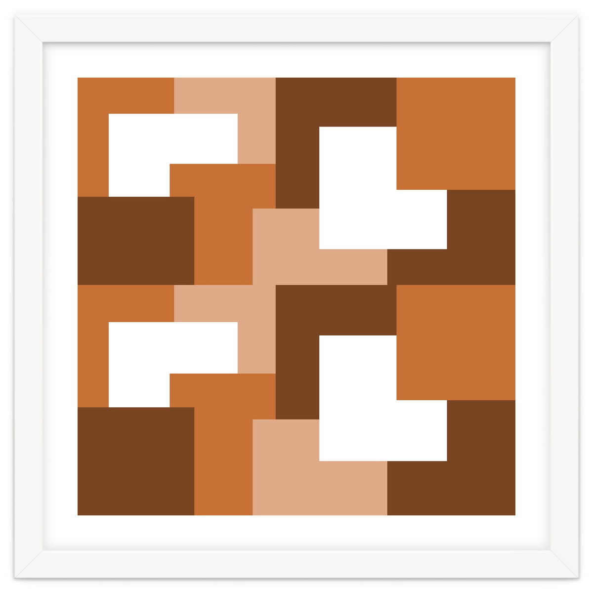 Brown Abstract Square Tiles