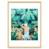 Backyard | Jungle Tropical Nature Painting | Botanical Plant Lady Banana Tree Garden Watercolor thumbnail