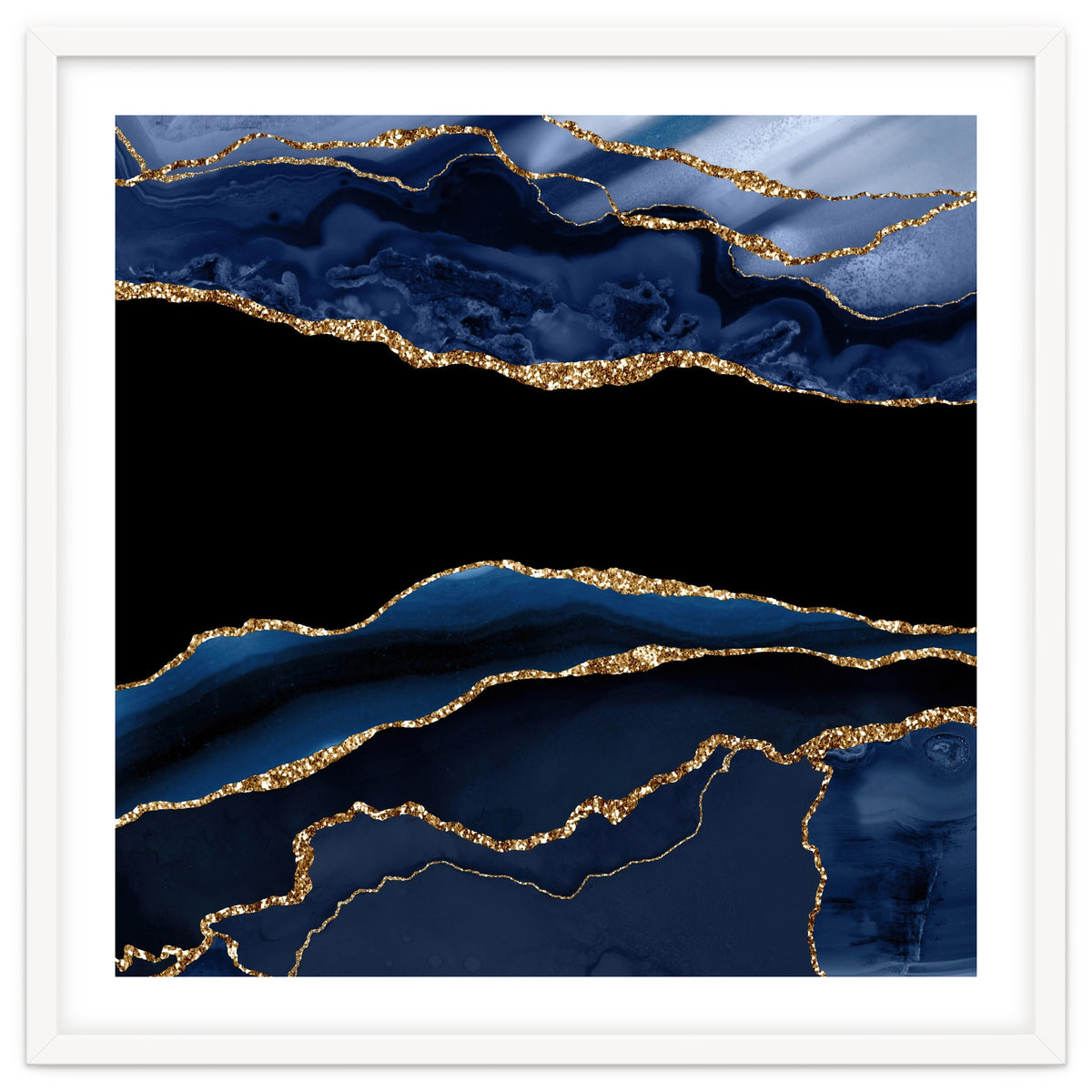 Navy & Gold Agate Texture 11