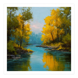 Serene Autumn River Landscape (Print Only) thumbnail