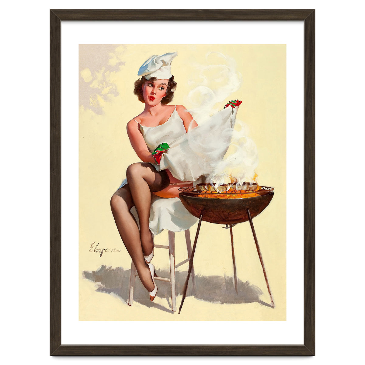 Hot Pinup Barbecue Girl