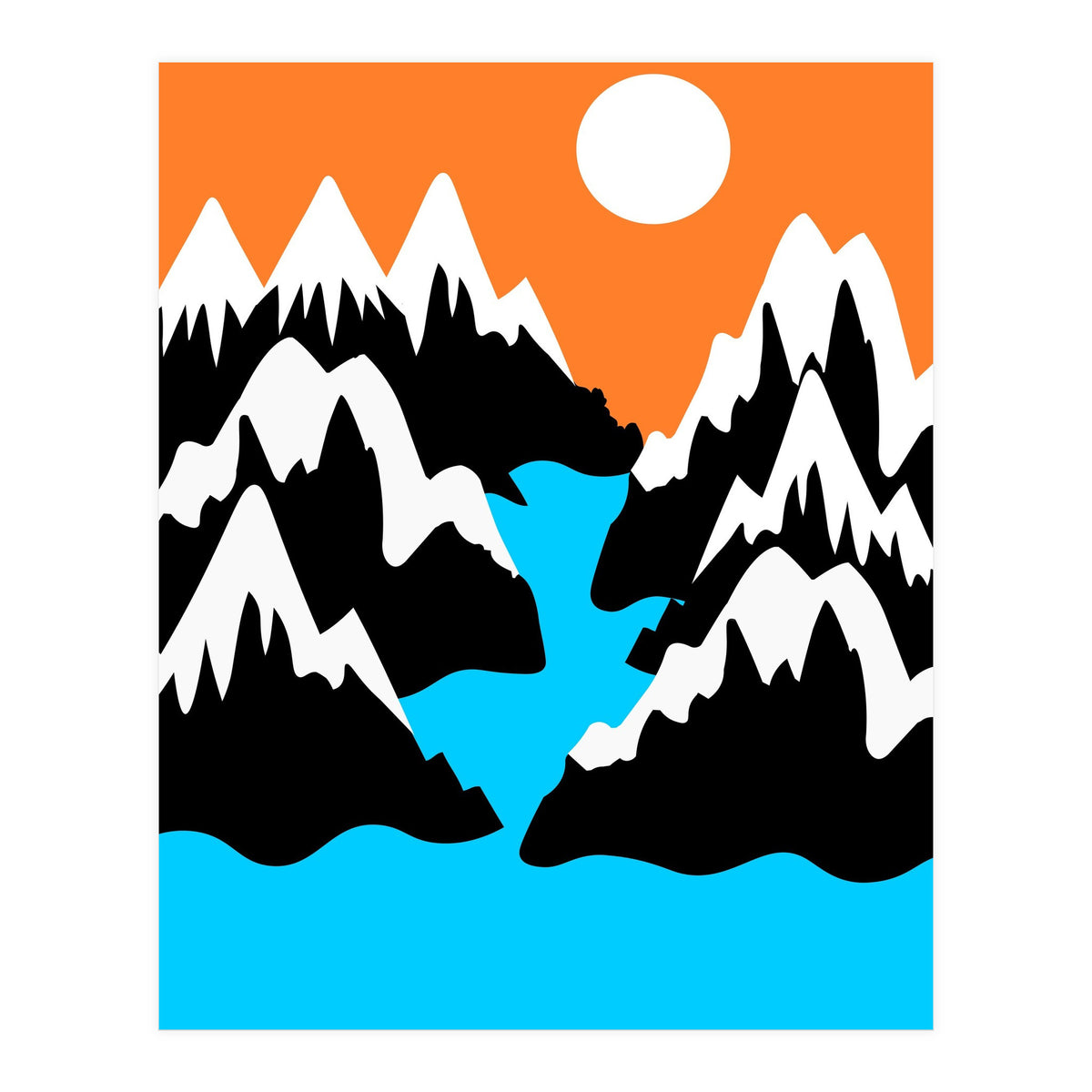 Mountainous River Mouth (Print Only)