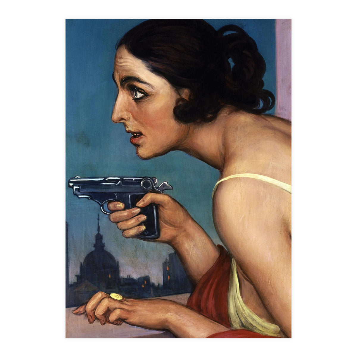 THE WOMAN OF THE GUN 1925-POSTER FOR THE SPANISH UNION OF EXPLOSIVES. (Print Only)