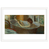 Woman in bath, sponging her leg. Pastel, 1883-84   19.7 x 41 cm. thumbnail