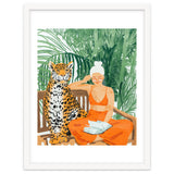 Jungle Vacay | Modern Bohemian Blonde Woman Tropical Travel | Leopard Wildlife Forest Reader thumbnail