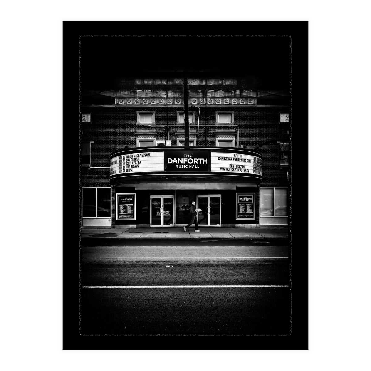 The Danforth Music Hall No 1 with Border (Print Only)