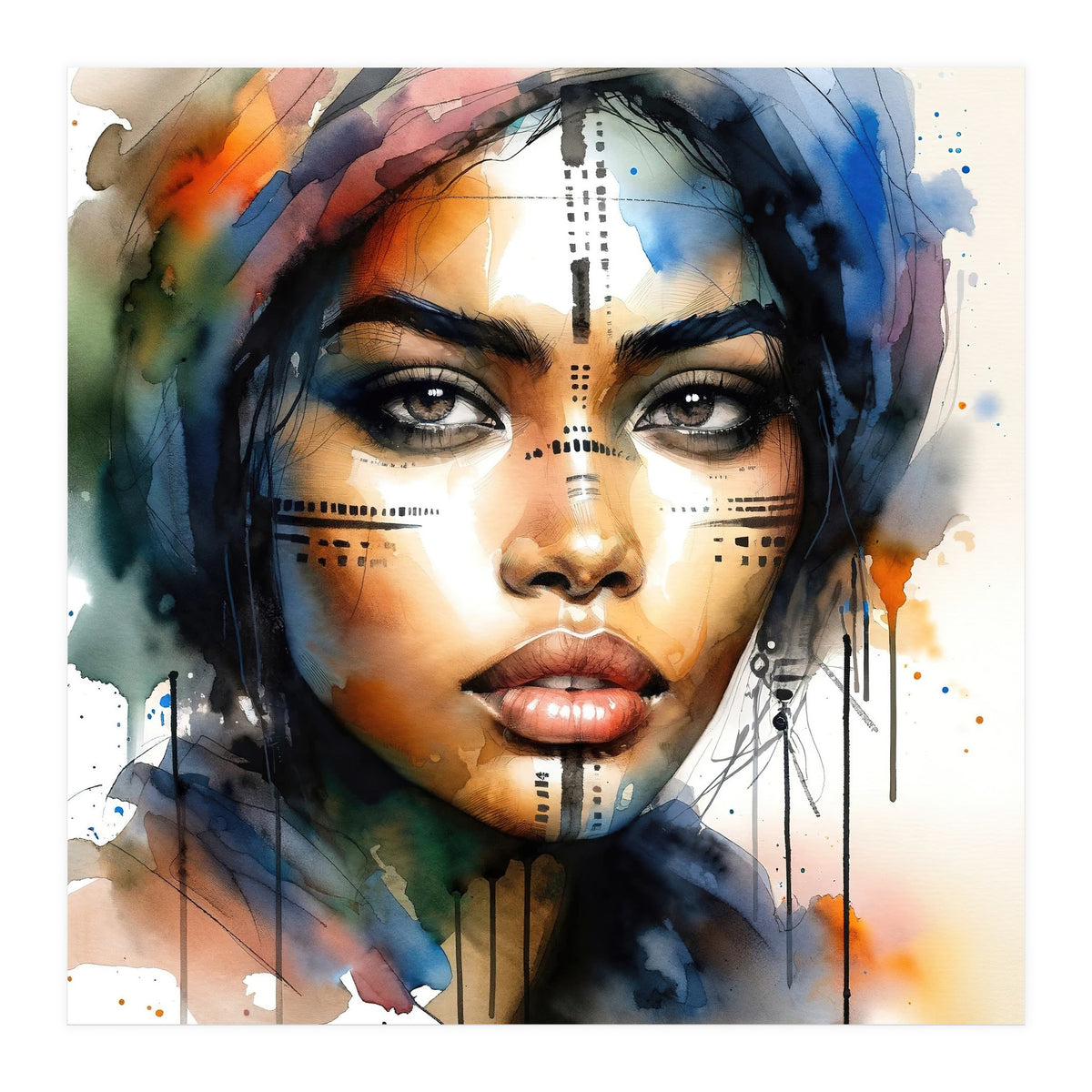 Tribal Muse Portrait (Print Only)