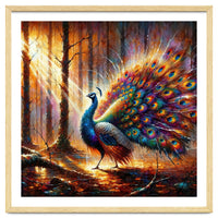 Majestic Peacock In Enchanted Forest