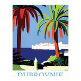 Dubrovnik, The Fortress and Palm Trees (Print Only) thumbnail