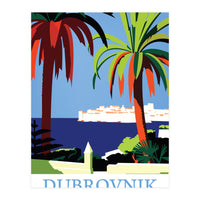 Dubrovnik, The Fortress and Palm Trees (Print Only)