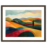 Abstract Tuscan Hills Landscape Painting thumbnail