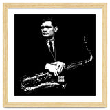 Zoot Sims American Jazz Saxophonist in Grayscale thumbnail
