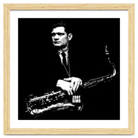 Zoot Sims American Jazz Saxophonist in Grayscale