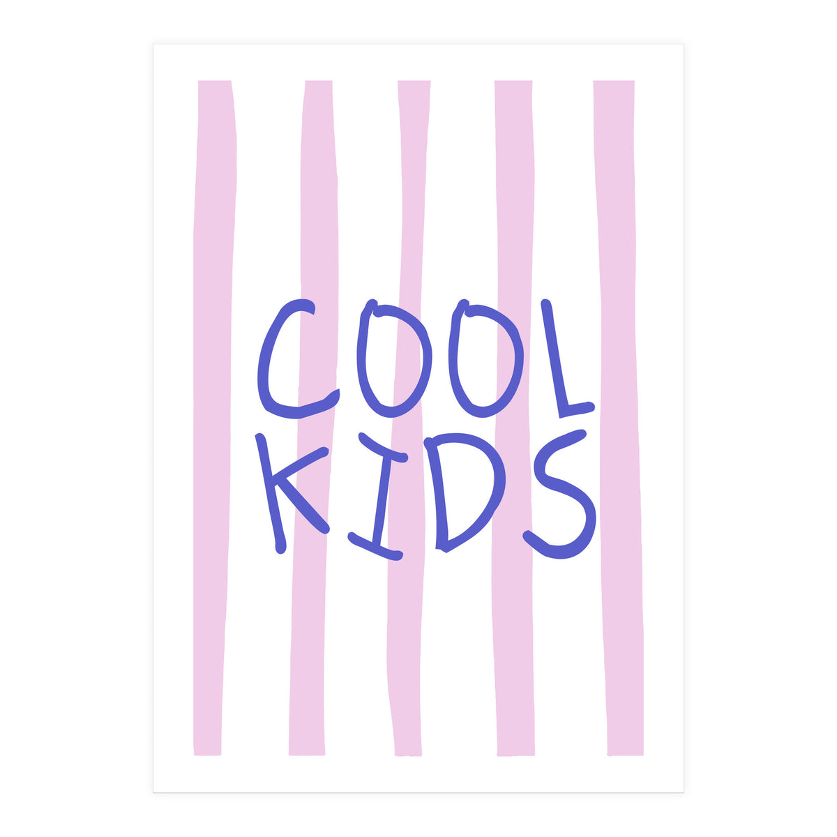 Cool Kids Club, Fun Playful Quote Print for Kids Room and Playroom Decor (Print Only)