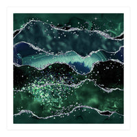Emerald Glitter Agate Texture 05  (Print Only)