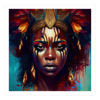 Powerful African Warrior Woman #3 (Print Only)