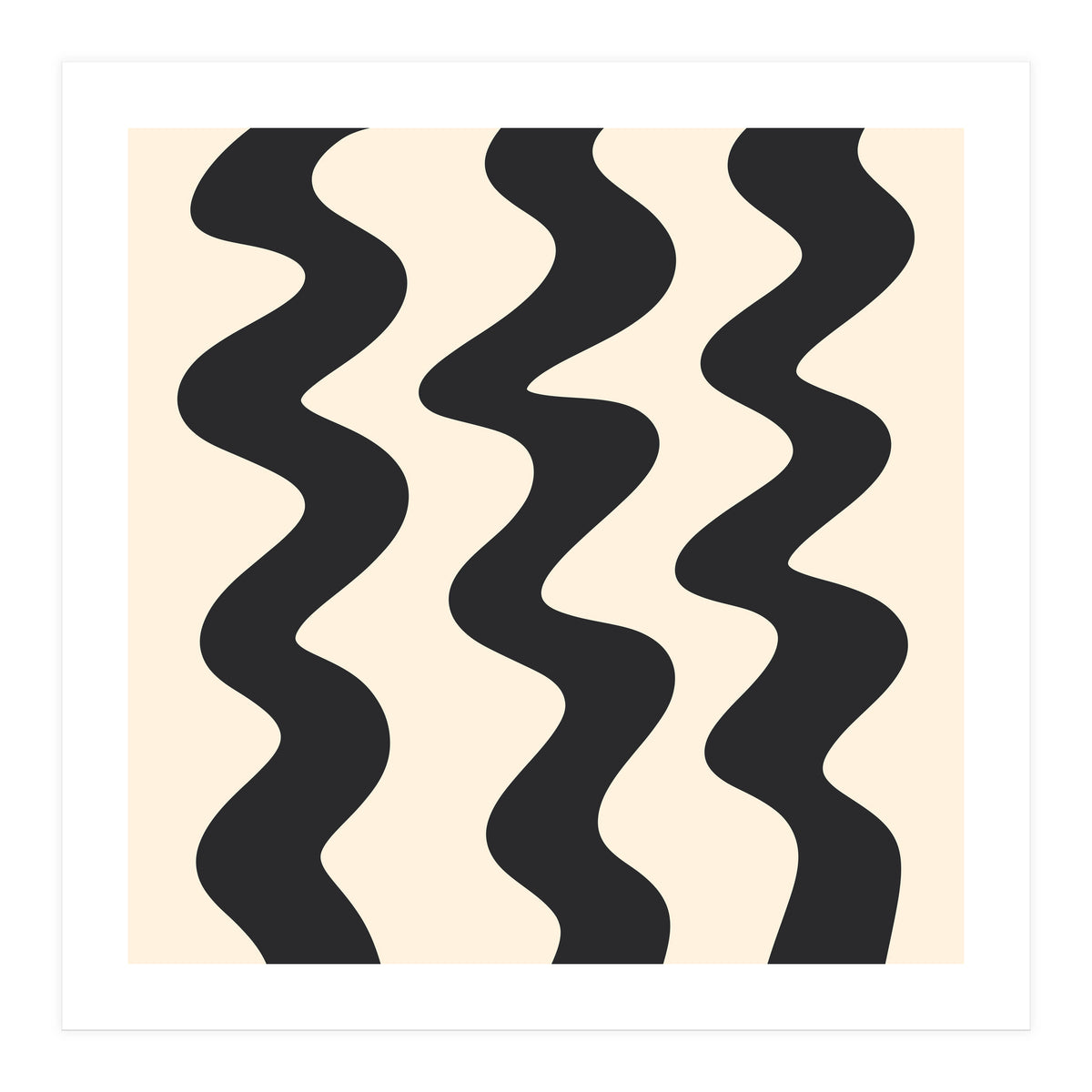 Squiggly Lines - monochrome (Print Only)