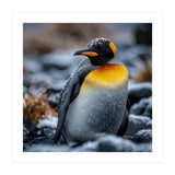 King Penguin In Snow With Water Droplets (Print Only) thumbnail
