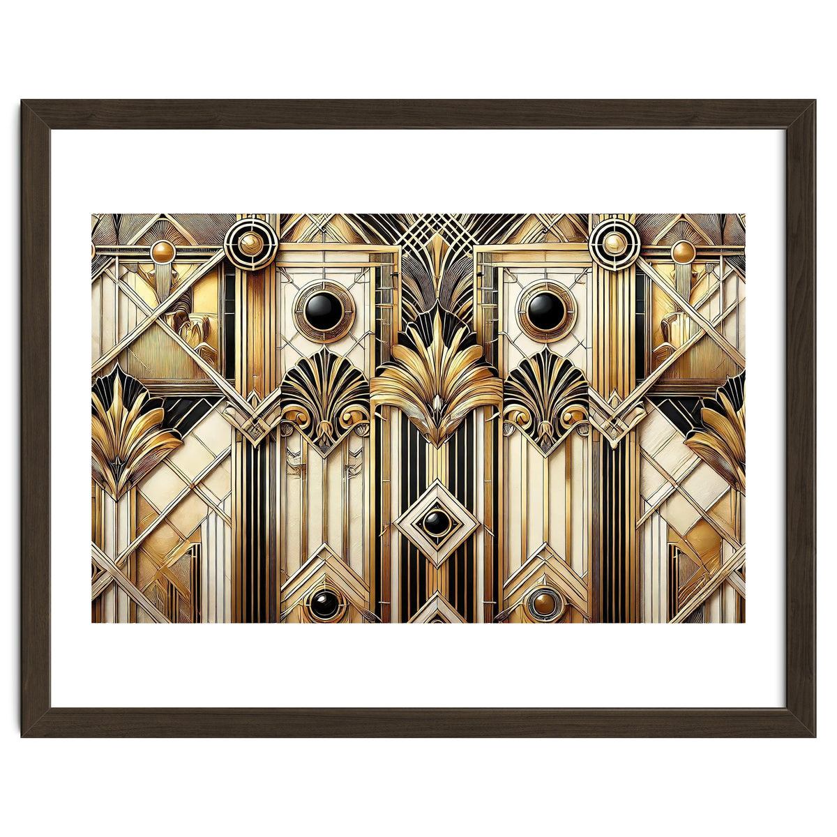 Art Deco Gold Geometric Pattern