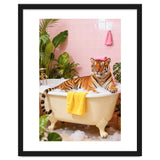 Leopard in Bathtub, Surreal Bathroom Scene thumbnail