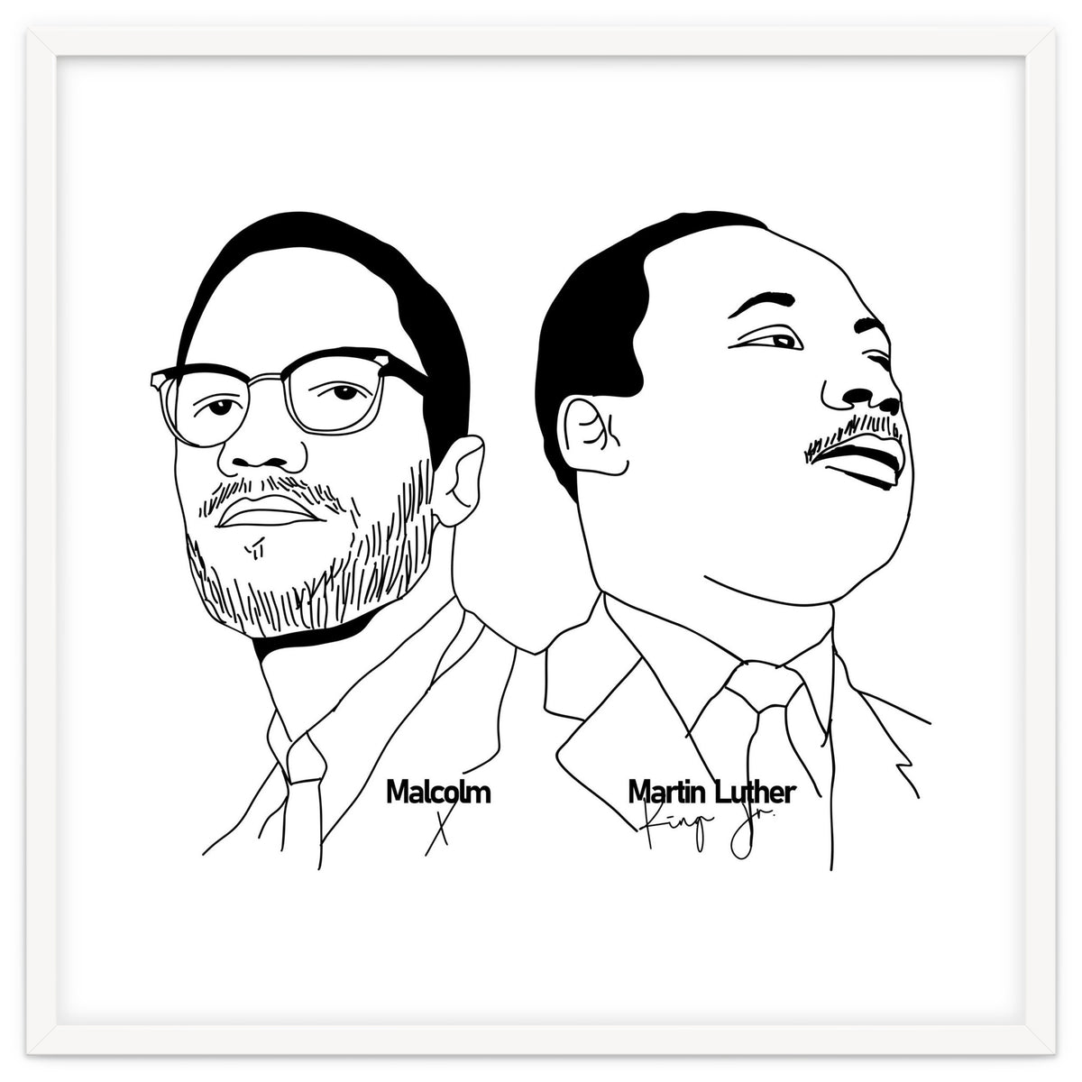 Martin Luther King Jr and Malcolm X