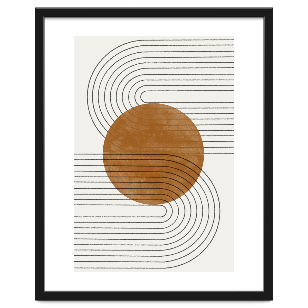 BROWN MINIMALIST MOON