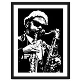 Rahsaan Roland Kirk American Jazz Multi-Instrumentalist in Grayscale 2 thumbnail