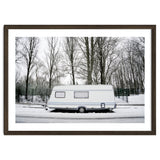 Travel Trailer in the snow road thumbnail