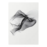 Abstract Black Flowing Fabric Wave (Print Only) thumbnail