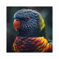 Rainbow Lorikeet Parrot Close Up Portrait (Print Only)